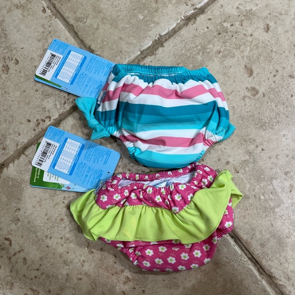 iplay 2 Count of Reusable Baby Girl Swim Diapers size 6 month - Picture 2 of 7